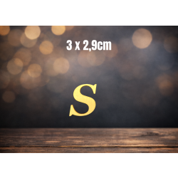Litera S 3cm, czcionka Georgia kursywa, sklejka 3mm